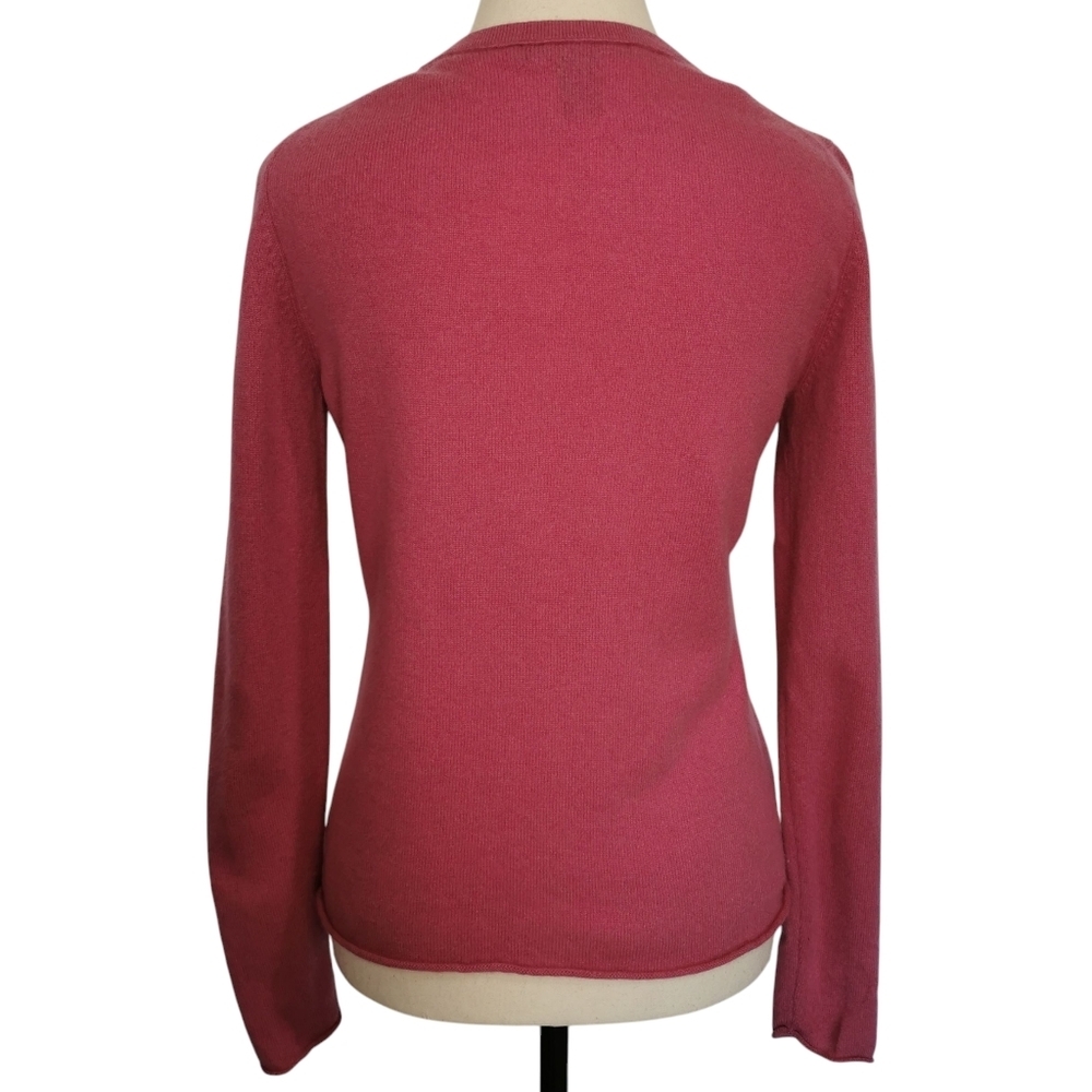 Elena Solano 100% Cashmere Knit Sweater Dusty Pink Sz M (S) - Picture 5 of 9